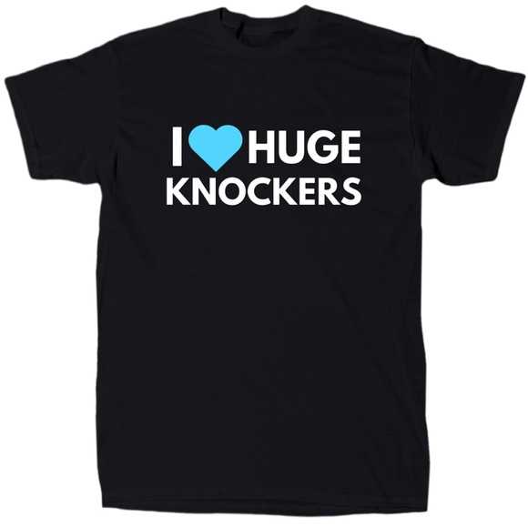 I Heart Huge Knockers Men’s Funny T-Shirt - Cotton - Gift - Picture 1 of 2